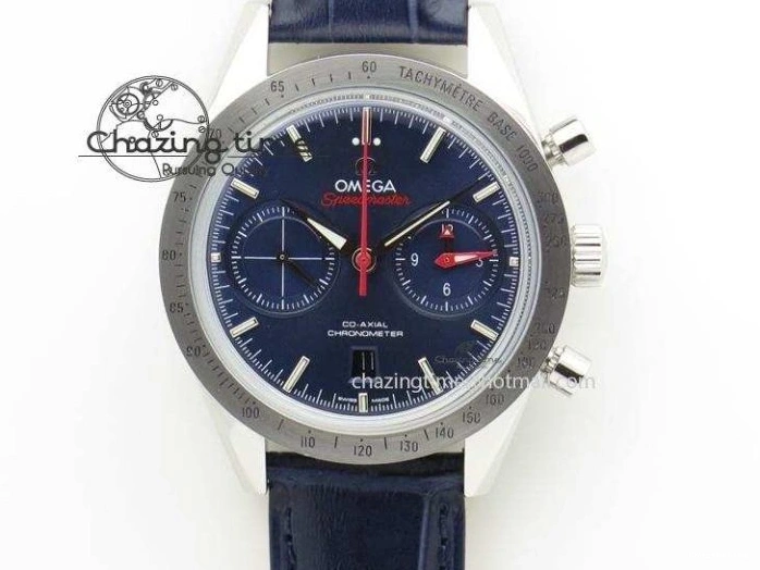 0428 Unique Planet Ocean 45mm Real Ceramic Blue BP-Maker Best Edition Black Dial On Nylon Rubber Strap A 8184